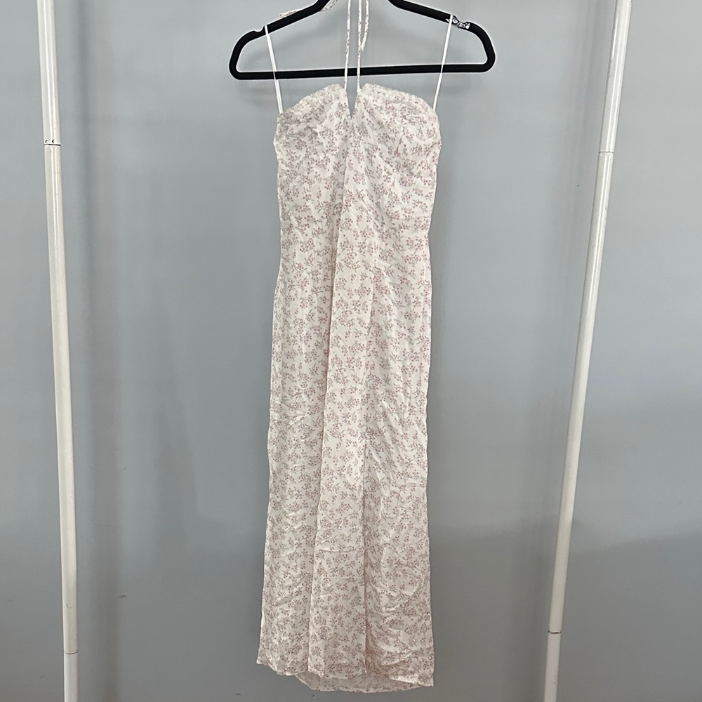 Aeropostale Strapless White Floral Dress